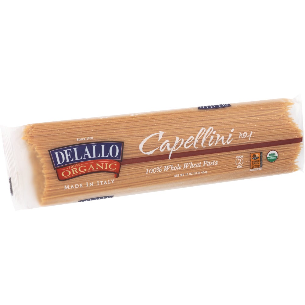 Pasta, Capellini, Whole Wheat, Organic,16 - 16 OUNCE
