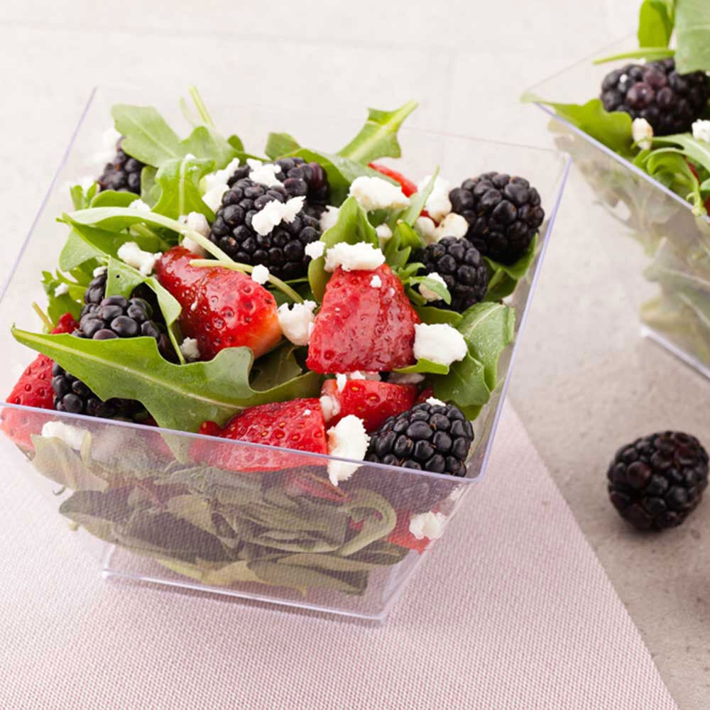 Bowls, Geometric Kova, 16 Ounce, Plastic, Clear, Square, Heavyweight, 16 Ounce,1 - 100 COUNT