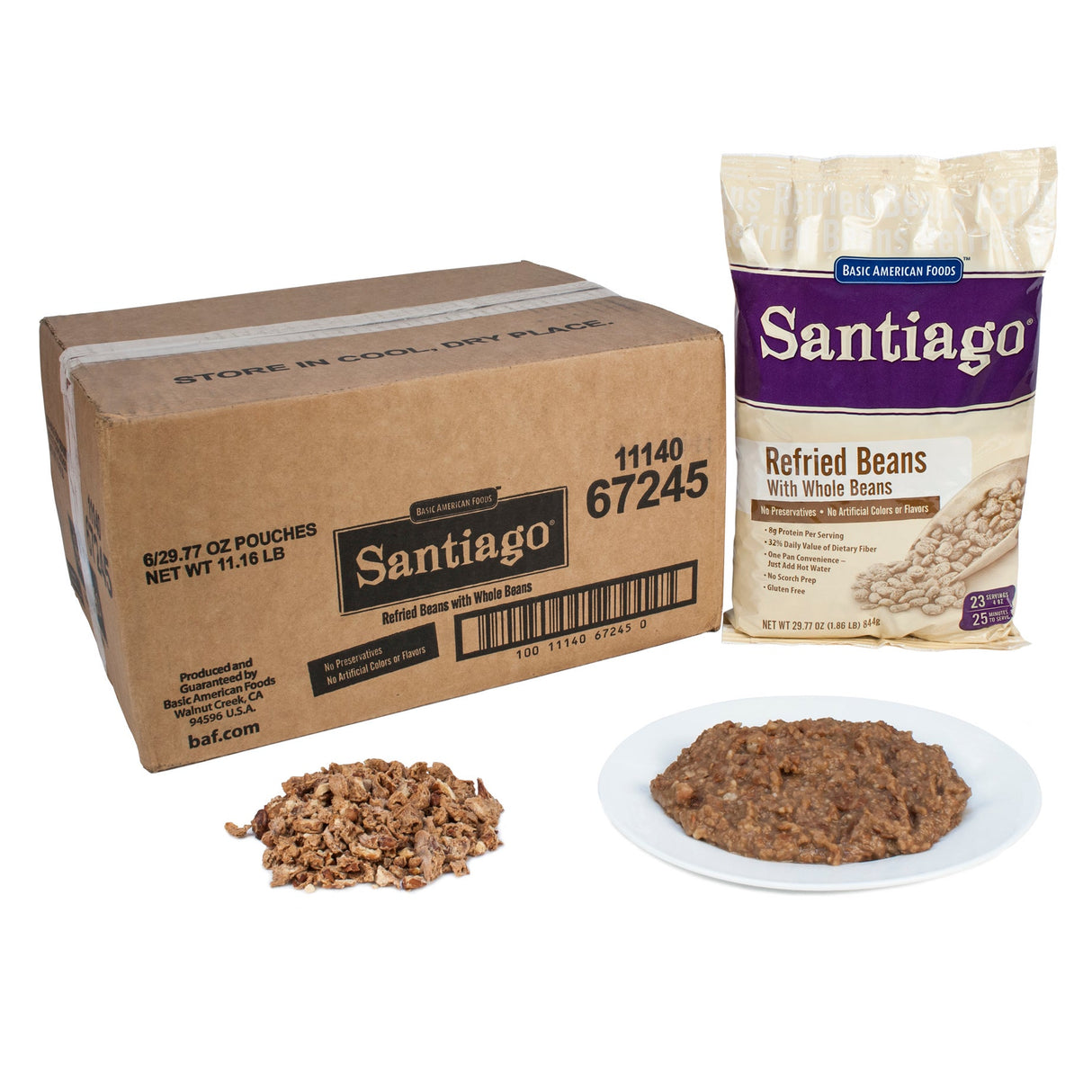 Refried Beans, Pinto,6 - 29.77 OUNCE