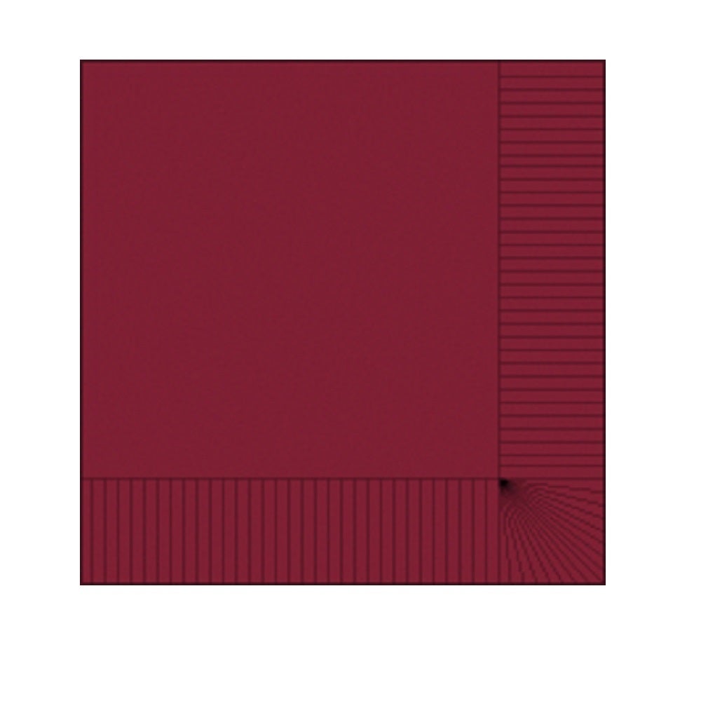 Napkins, Beverage, 2-Ply, Maroon, 10 x 10 Inch,1 - 1000 COUNT