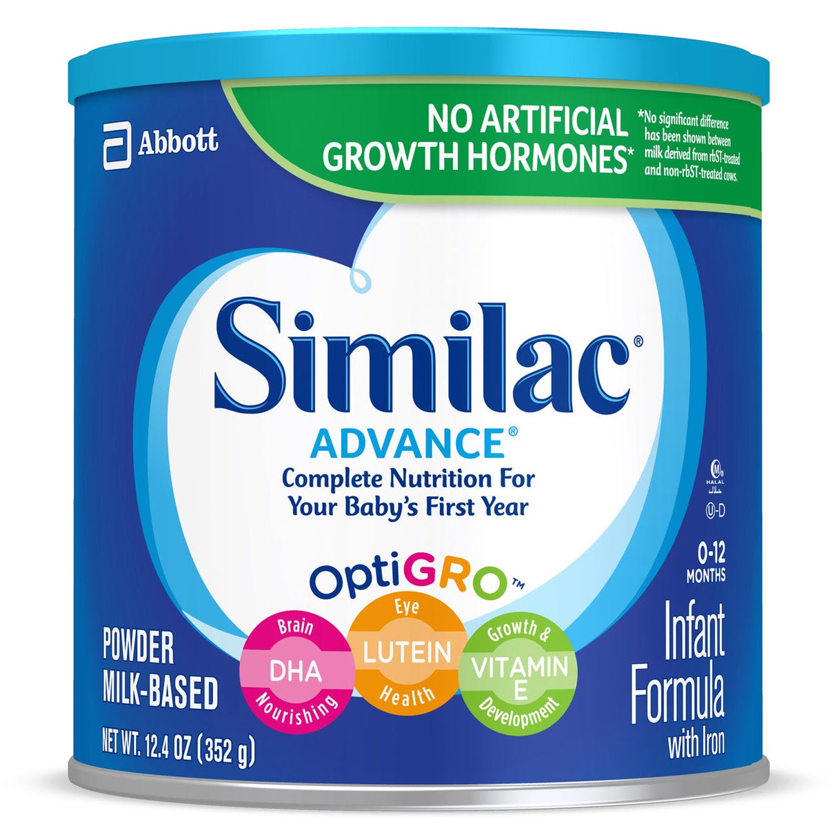 Infant Formula, Similac Advanced EarlyShield, 0-12 Month, Milk-Based Powder, with Iron,6 - 12.4 OUNCE