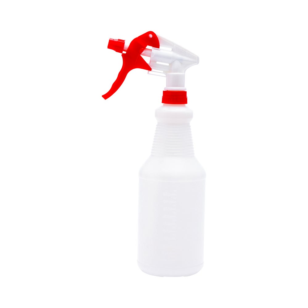 Spray Bottle, 25 Ounce, Red, Plastic, with Adjustable Nozzle,1 - 1 EACH