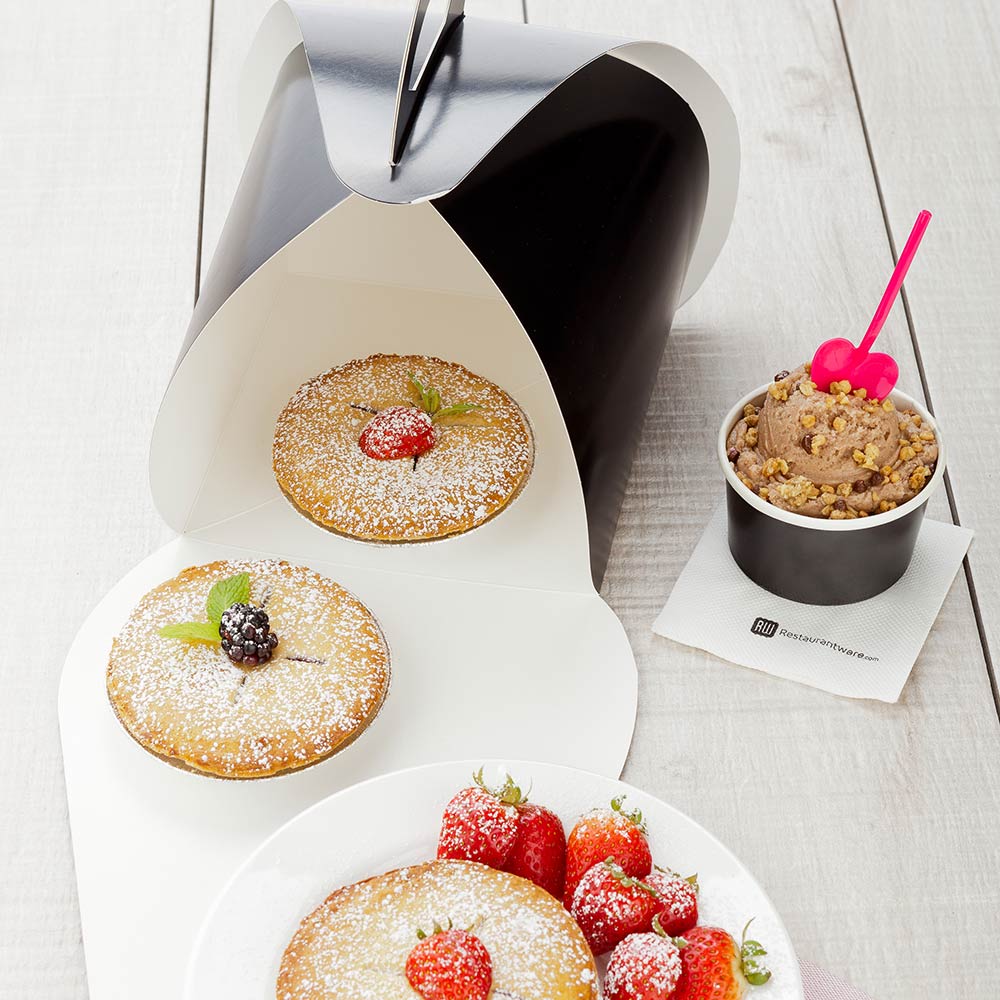 Boxes, Lunch & Cake, Medium 7.8 Inch, Paper, Black, 7.8 Linear Inch,1 - 100 COUNT