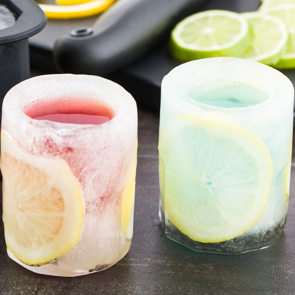 Trays, Ice, 4 Compartment, Shot Glass, Black, Silicone, 1.75 Linear Inch,1 - 1 EACH