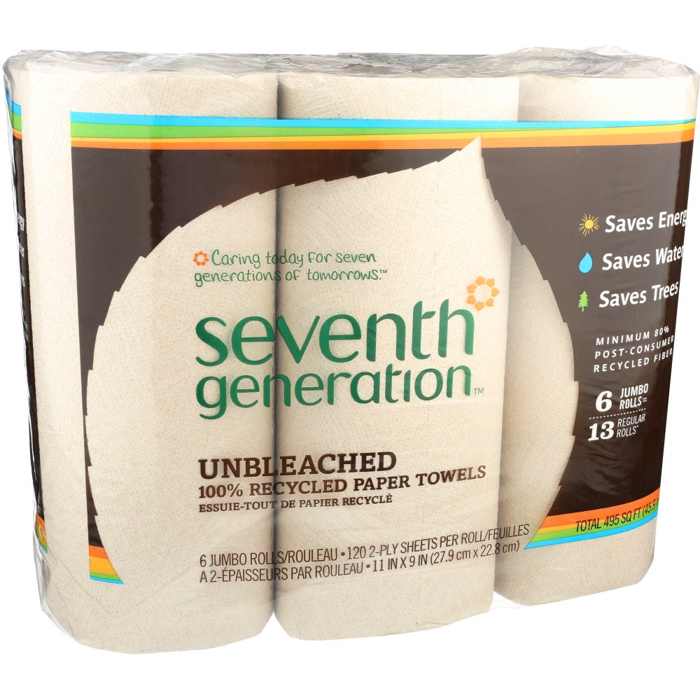 Towels, Roll, 2-Ply, Paper, Unbleached,4 - 6 COUNT