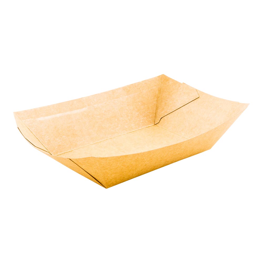 Trays, Food, 4.2 Inch, Paper, Kraft, 4.2 Linear Inch,1 - 400 COUNT