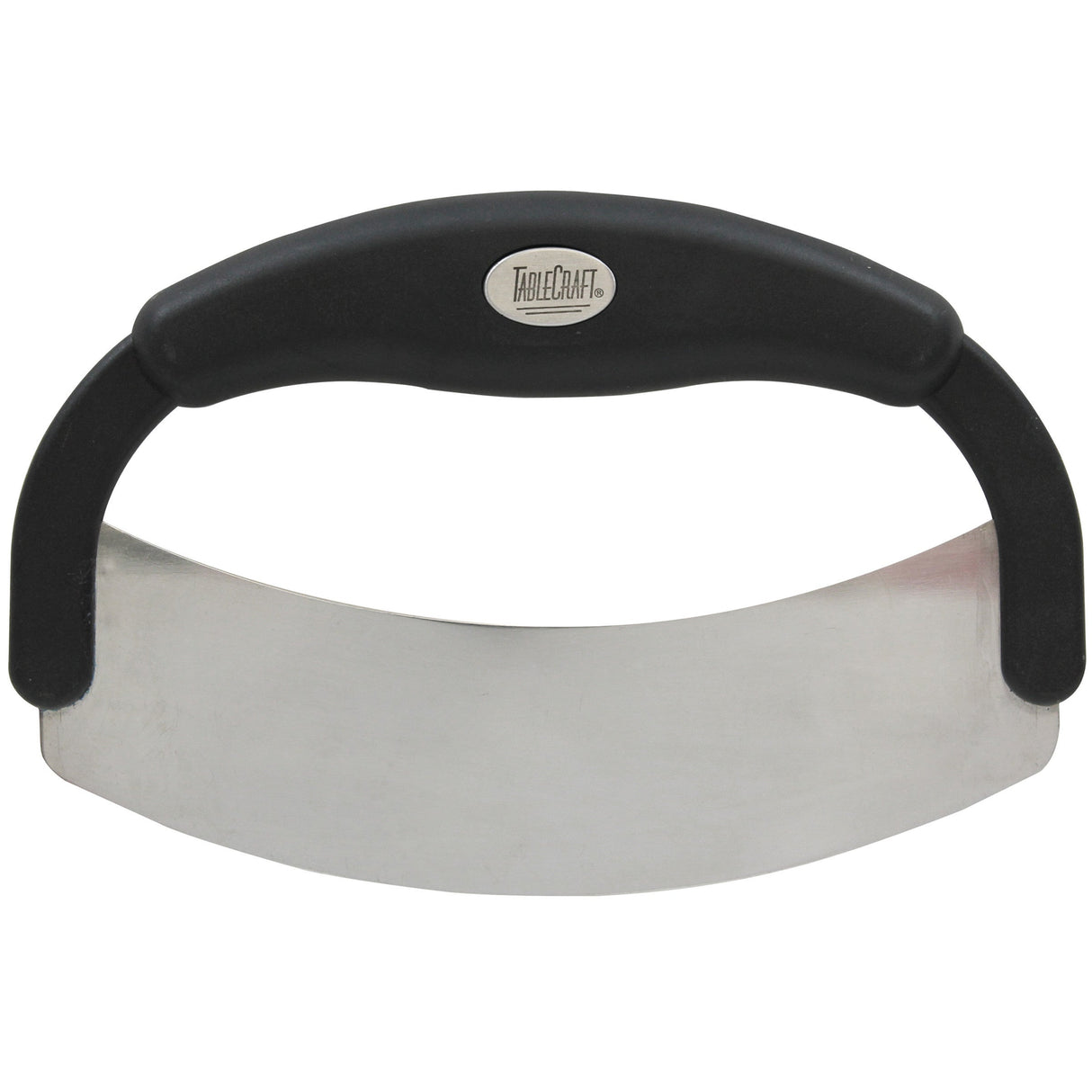 Mezzalunas, Single Blade, 7.5 Inch, Stainless Steel, with Black Plastic Handles,6 - 1 EACH
