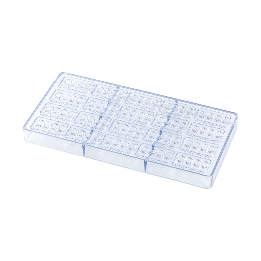 Molds, Chocolate, 20-Compartment, Building Block-Shaped, Clear, Polycarbonate,10 - 1 EACH