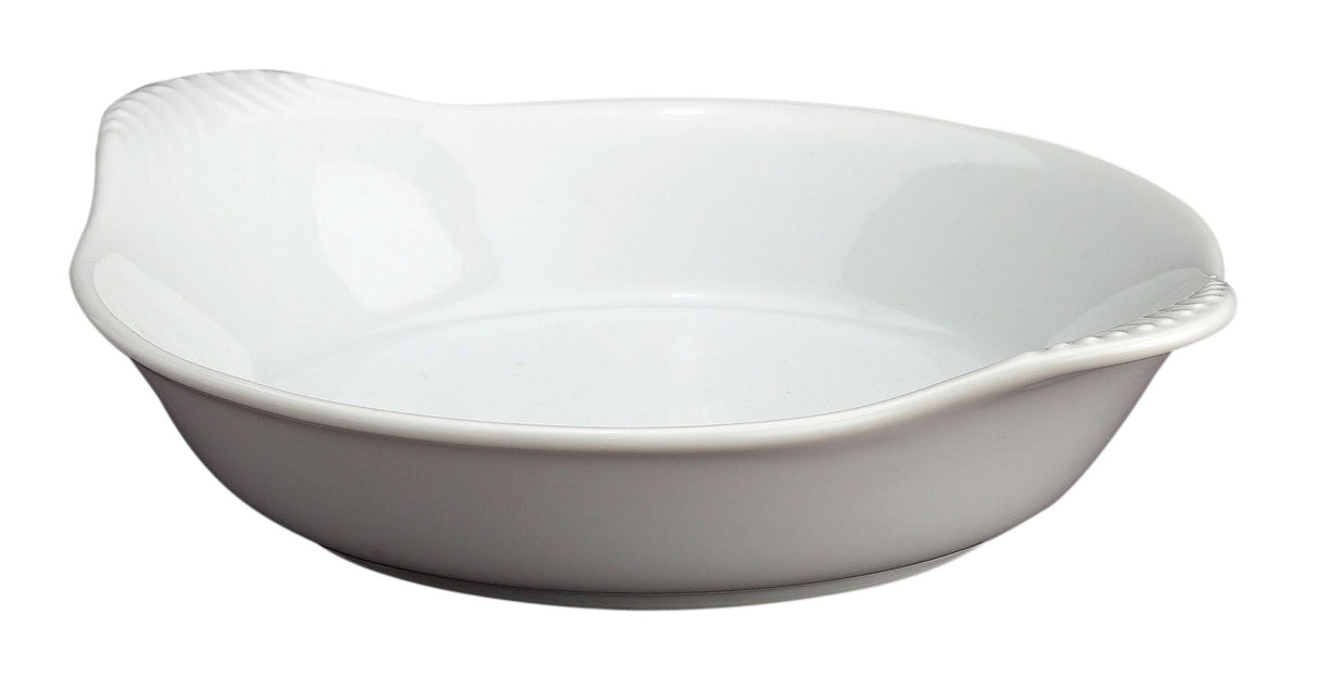 Dish, Au Gratin, Porcelain, 10 Ounce, White, Round,4 - 1 EACH