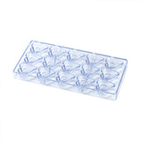 Molds, Chocolate, 15-Compartment, Heart Outline-Shaped, Clear, Polycarbonate,10 - 1 EACH