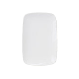Plates, Porcelain, 7 x 10.25 Inch, White, Undecorated, Rectangular,12 - 1 EACH