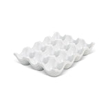 Egg Crate, 12 Egg, Rectangular, White, Porcelain,6 - 1 EACH