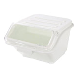 Bin, Ingredient, 2.6 Gallon, Slant-Top, White, Plastic, with Scoop,1 - 1 EACH
