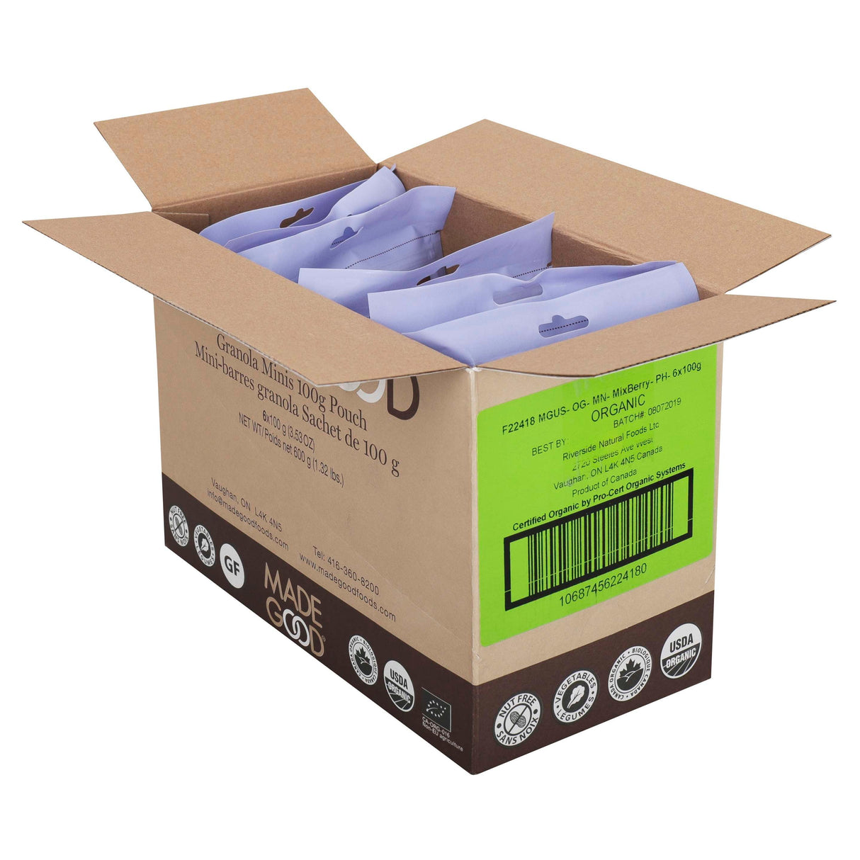Granola, Mini Cluster, Mixed Berry,6 - 3.5 OUNCE