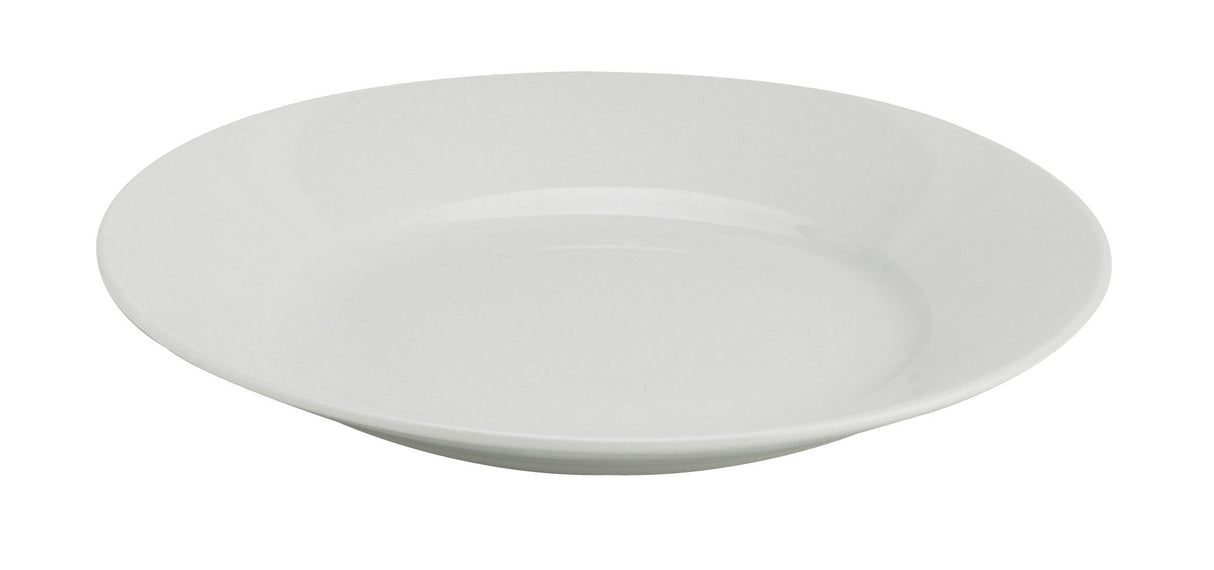 Plate, Bread & Butter, Porcelain, 6.5 Inch, Wide Rim, White, Undecorated,48 - 1 EACH