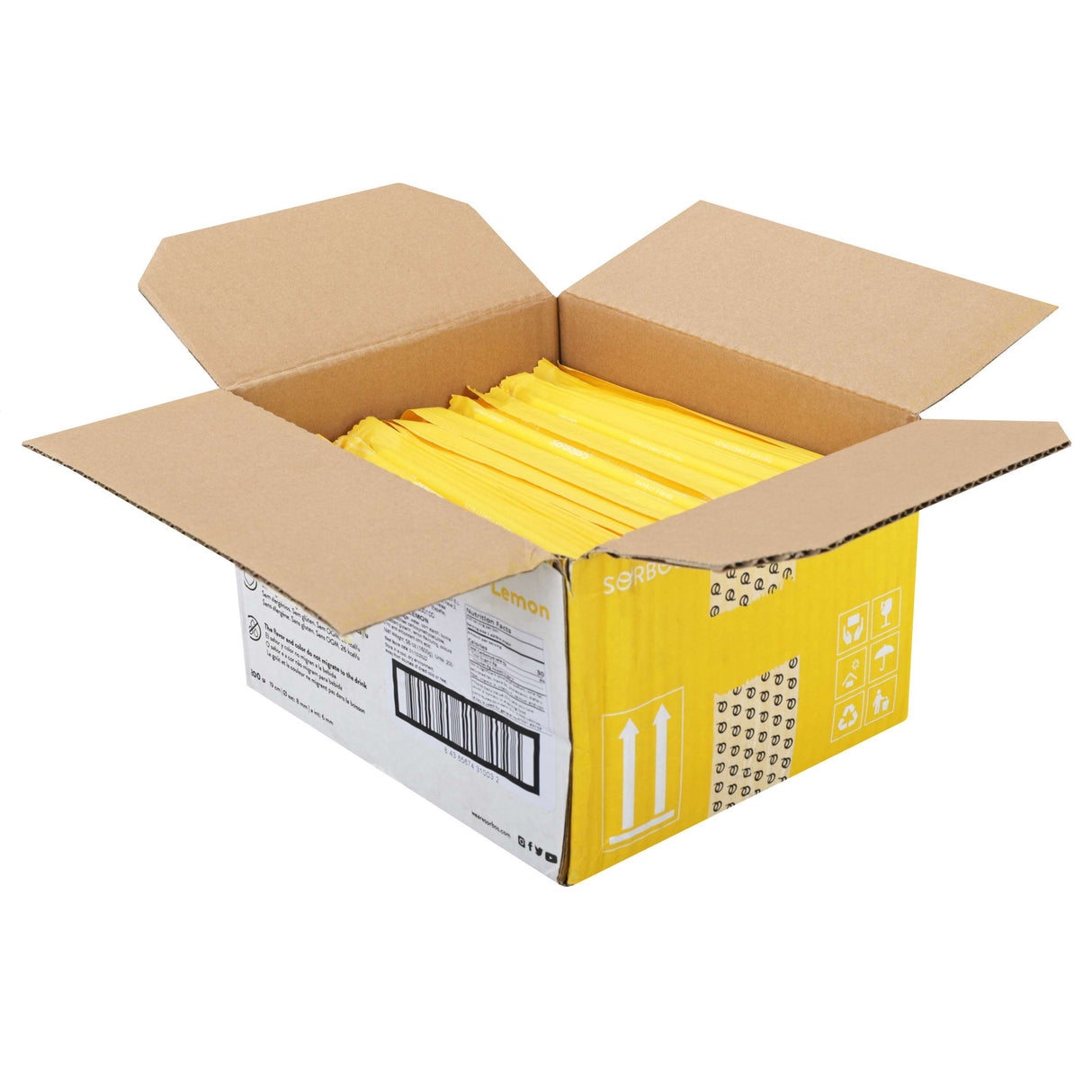 Straws, 19 Centimeter, Edible Lemon,1 - 200 COUNT