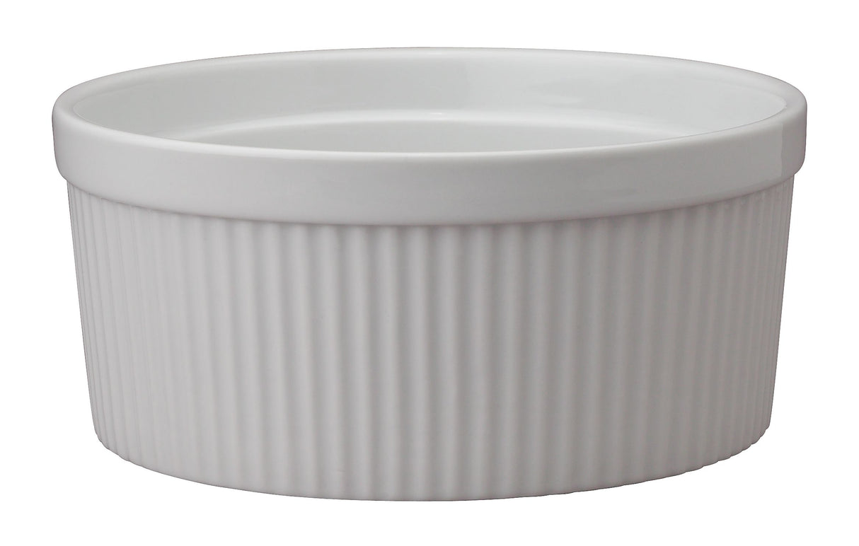 Ramekin, Porcelain, 64 Ounce, White, Round,1 - 1 EACH