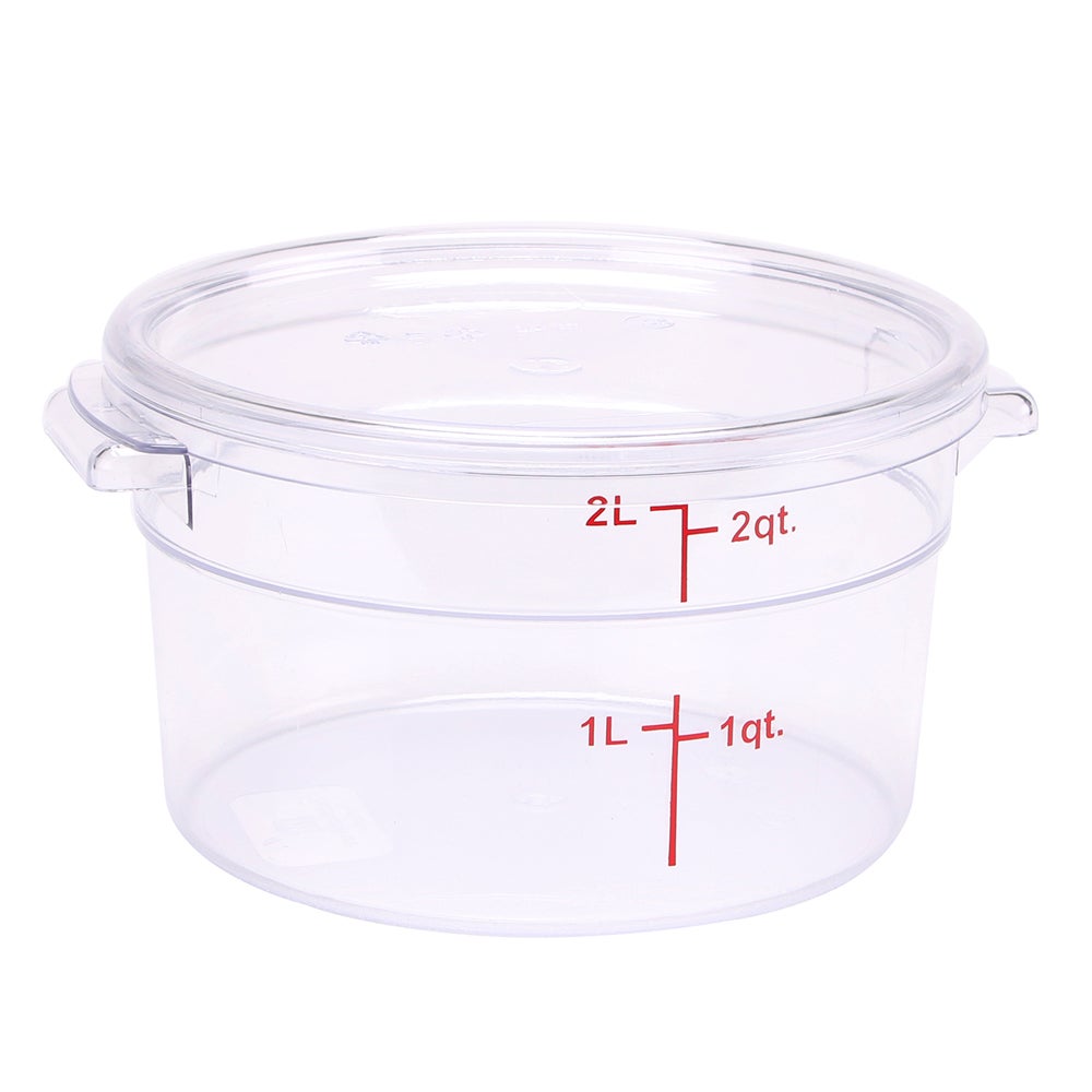Pans, Food, 2 Quart, Round, 7 x 7 x 4.25 Inch Clear, Plastic,10 - 1 EACH