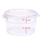 Pans, Food, 2 Quart, Round, 7 x 7 x 4.25 Inch Clear, Plastic,10 - 1 EACH