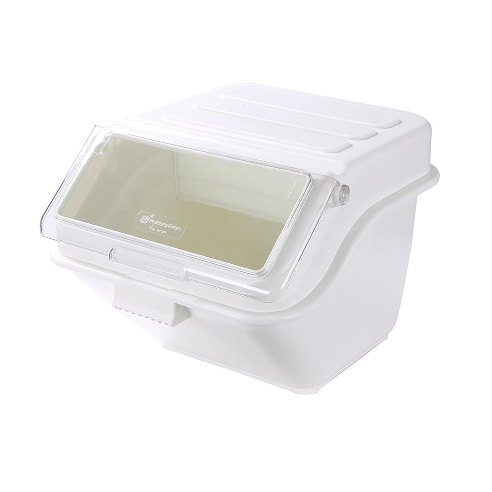 Bin, Ingredient, 13 Gallon, Slant-Top, White, Plastic, with Scoop,1 - 1 EACH