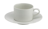 Cup & Saucer Set, 8 Ounce, Porcelain, White,36 - 1 EACH