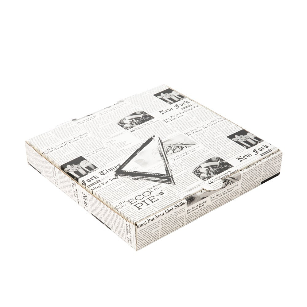 Boxes, Pizza, 14.5 Inch, Newsprint, Hinged Lid, Repurose for Plates,50 - 1 EACH