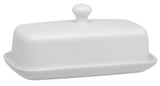 Dish, Butter, Porcelain, 8 x 3.5 x 2.25 Inch, White, with Lid,16 - 1 EACH
