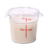 Lids, Round, Clear, Plastic, for 1 Quart Met Lux Food Containers,10 - 1 EACH