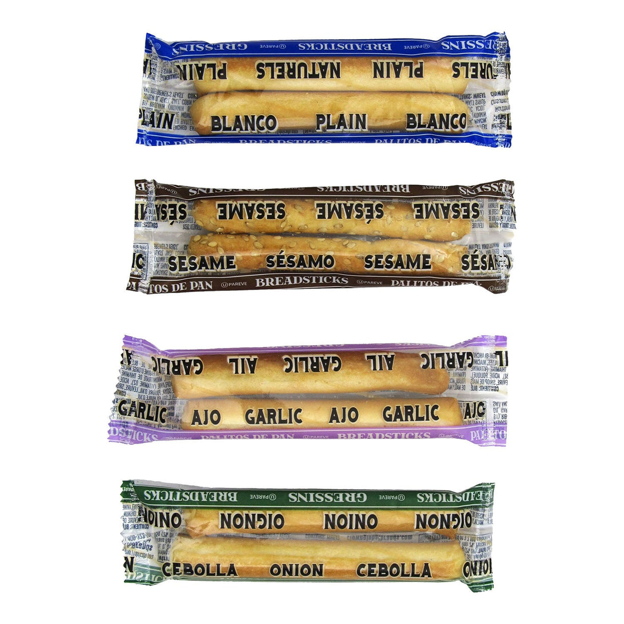 Breadsticks, Assorted, Individually-Wrapped,500 - 2 PIECE