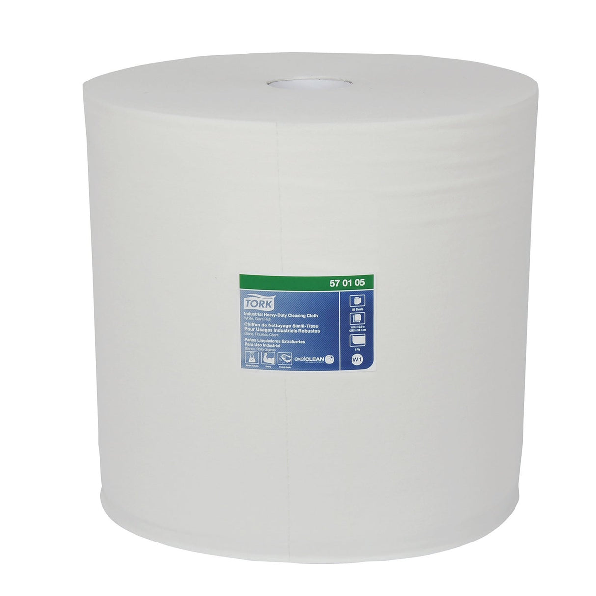Wipers, Cleaning, Heavy-Duty, White, 12.6 x 13.3 Inch,1 - 500 COUNT