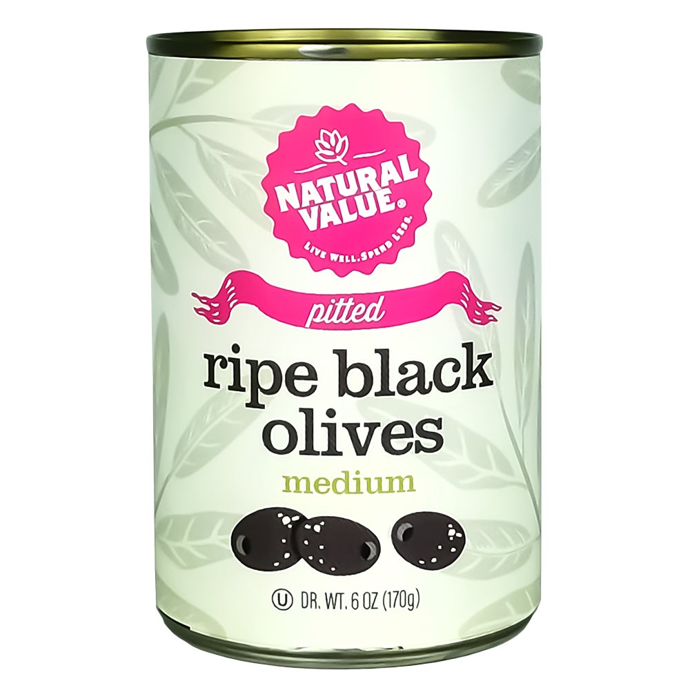 Olives, Black, Medium, Pitted,24 - 6 OUNCE