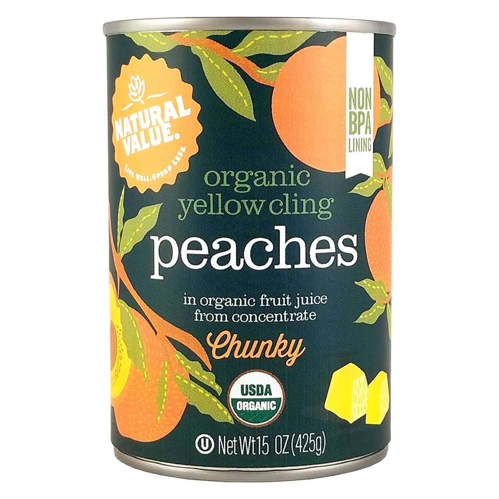 Peach Chunks, Yellow Cling, in Juice, #10,12 - 15 OUNCE