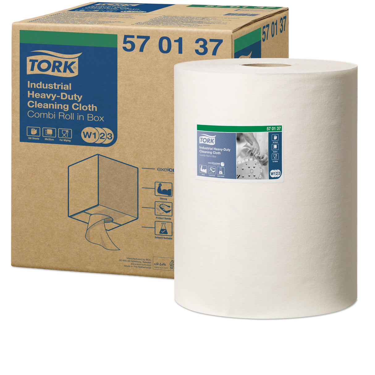 Wipers, Centerfeed Cleaning, Heavy-Duty, White, 12.6 x 15 Inch,1 - 160 COUNT