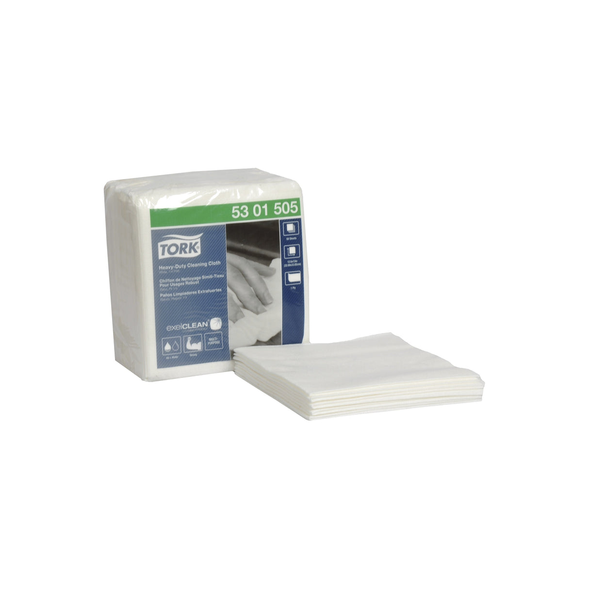 Towels, Cleaning, Heavy-Duty, White, 12.6 x 13 Inch,6 - 50 COUNT