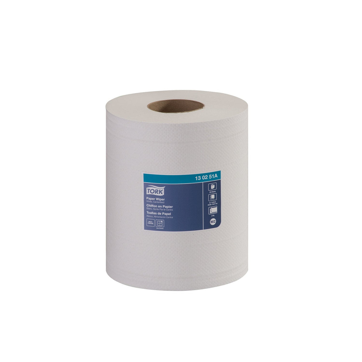Towels, Center-Pull Roll, 2-Ply, White, 9 x 15.5 Inch,4 - 325 COUNT