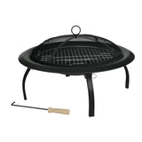 Fire Pit, 29 Inch, Folding, Black, Steel, with Mesh Screen,1 - 1 EACH
