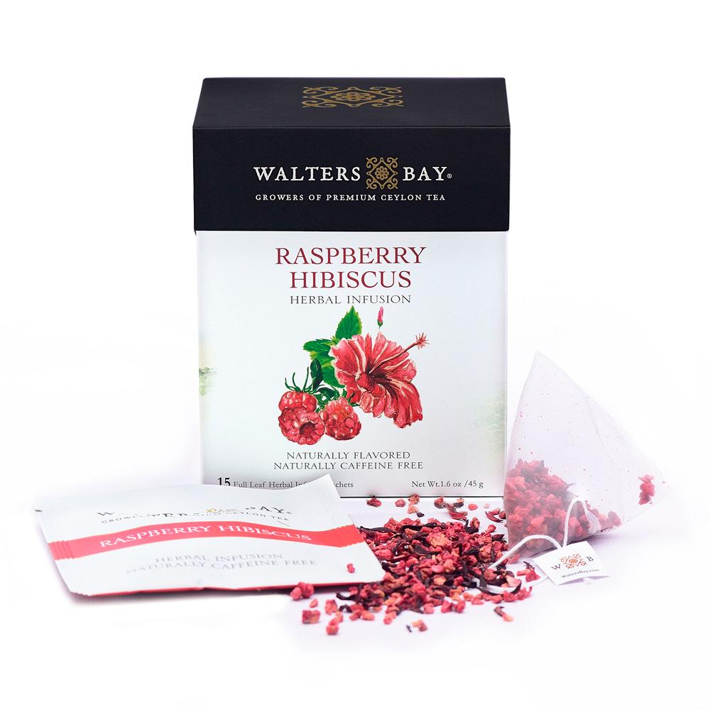 Tea, Raspberry Hibiscus, Individually Wrapped with String,6 - 15 COUNT