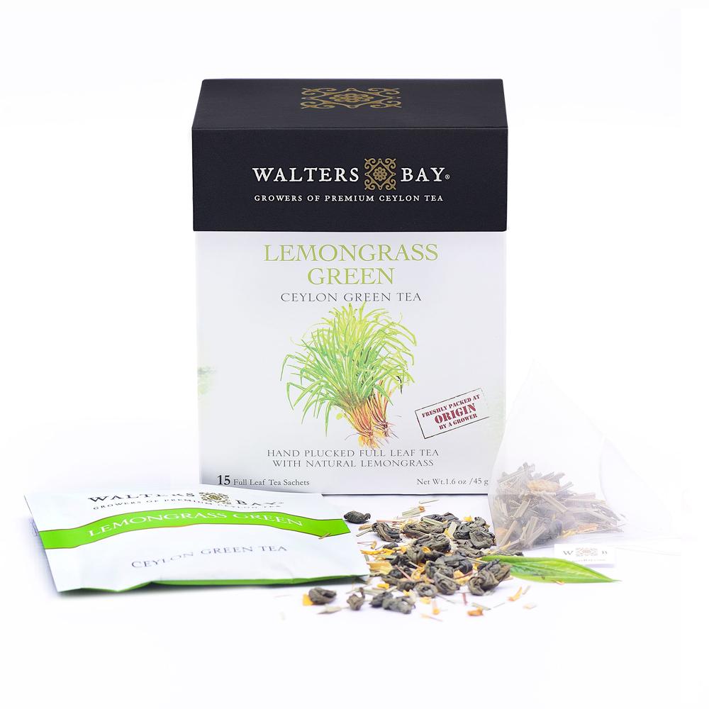 Tea, Lemongrass Green, Individually Wrapped with String,6 - 15 COUNT