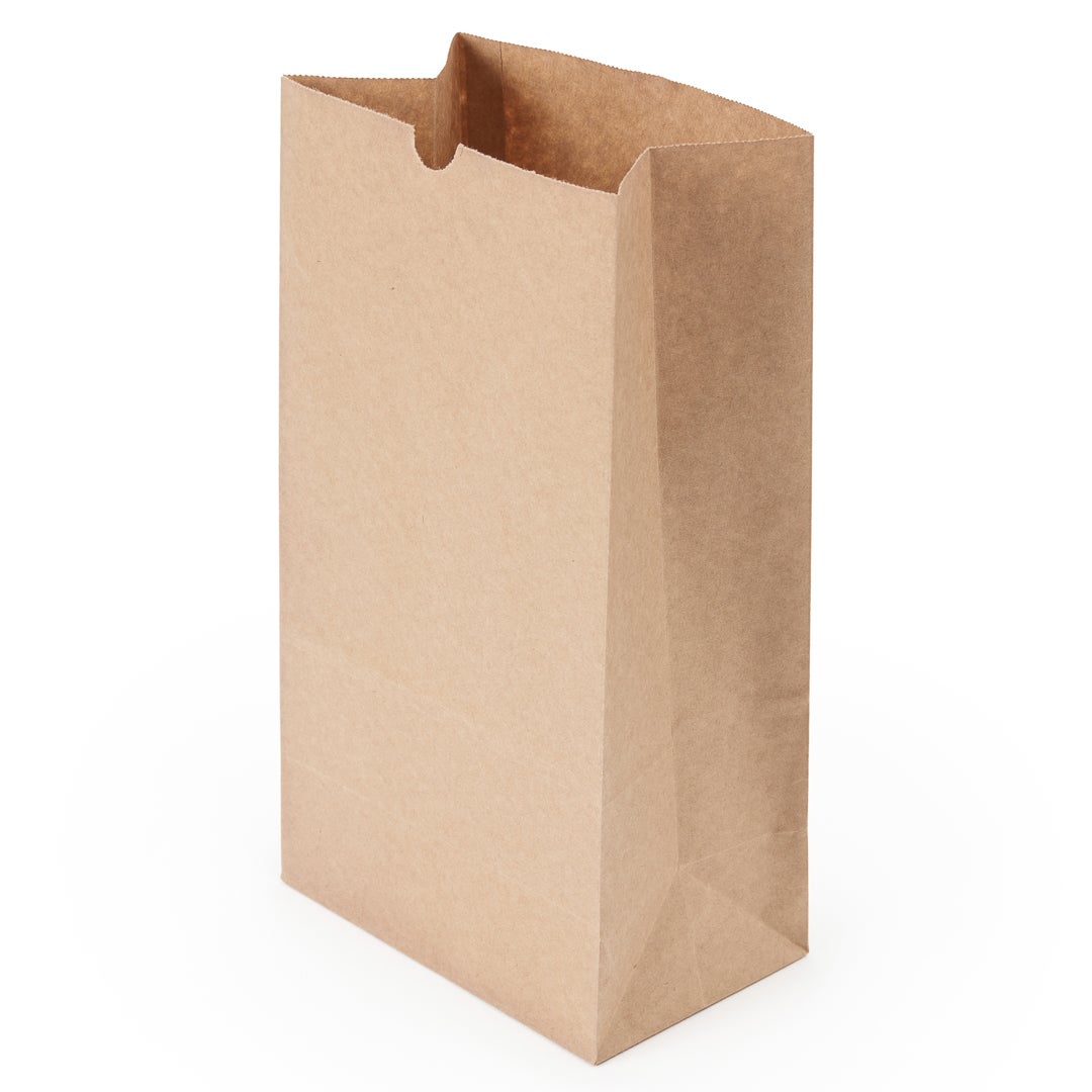 Bags, 7 x 4.25 x 12.5 Inch, Paper, Kraft,1 - 100 COUNT