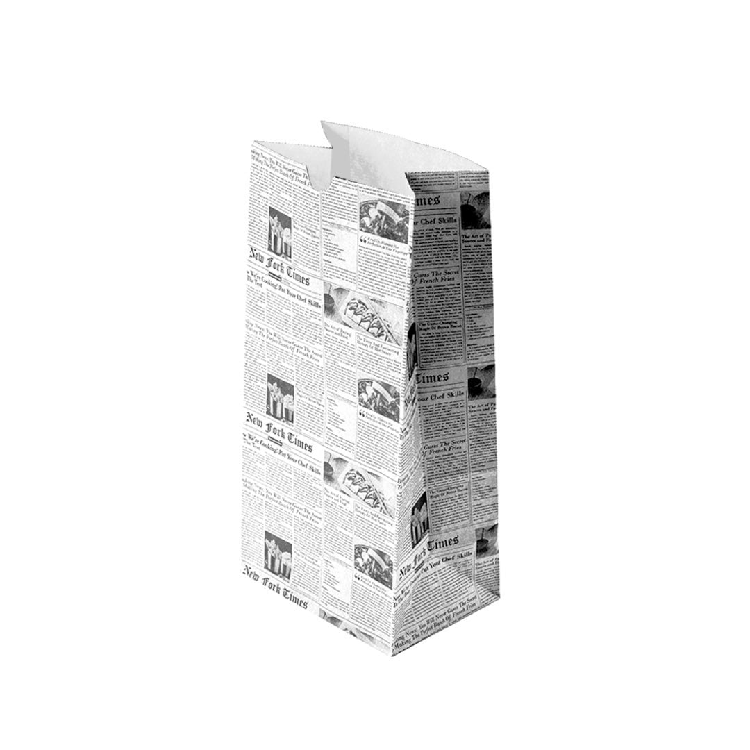 Bags, 6 x 4 x 11.75 Inch, Paper, Newspaper Print,1 - 100 COUNT