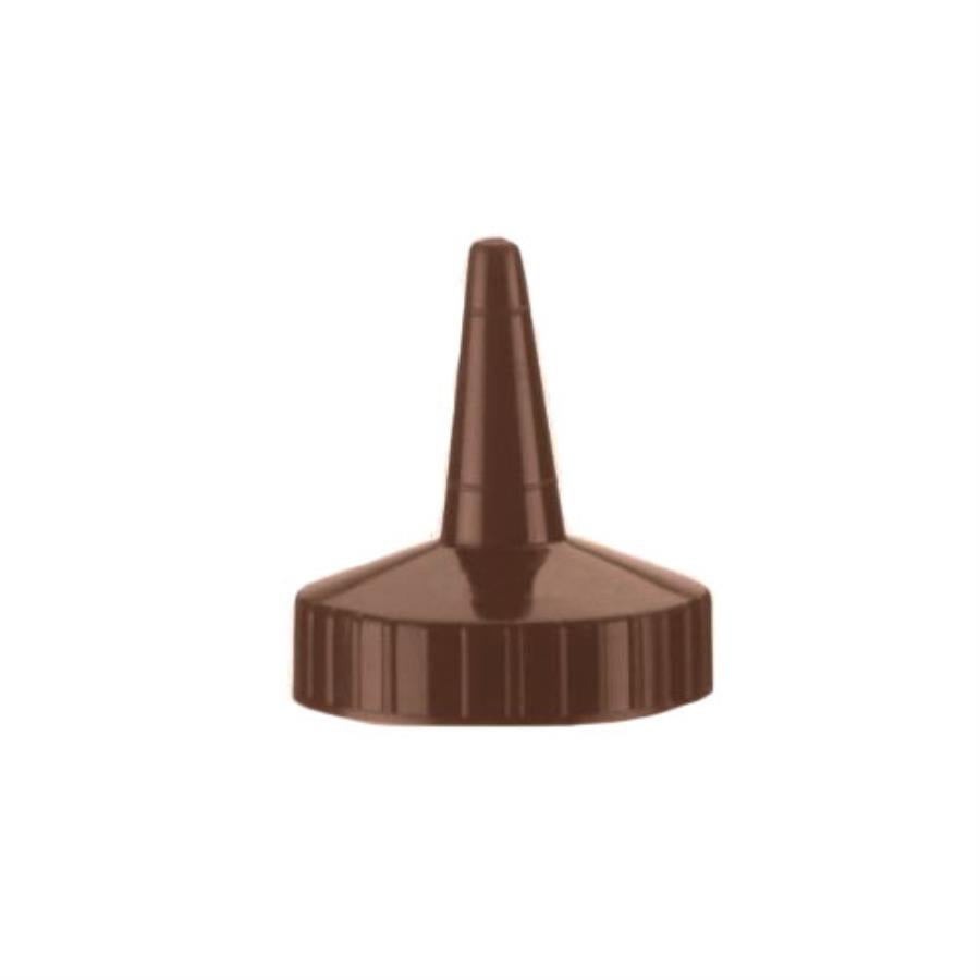 Caps, Brown, Plastic, for 16 & 32 Ounce Squeeze Bottles,1 - 12 COUNT