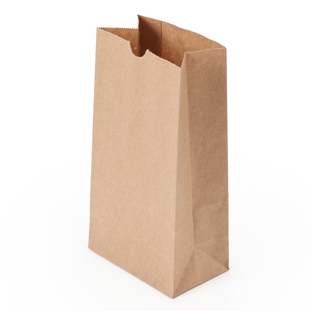Bags, 5 x 3.25 x 9.5 Inch, Paper, Kraft,1 - 100 COUNT