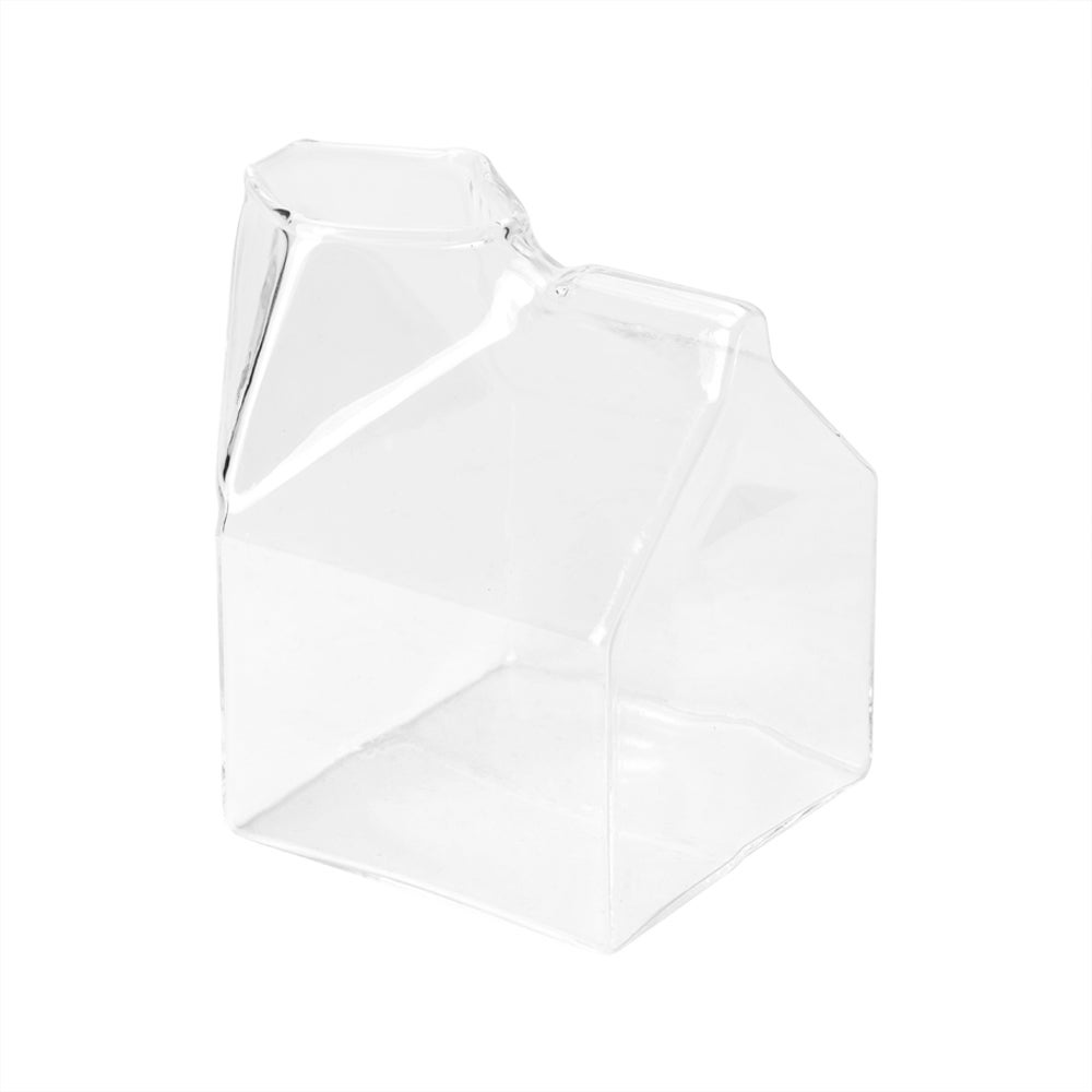 Cups, Glass, 12 Ounce, Clear, Milk Carton-Shaped, 3.25 x 2.75 x 4 Inch,1 - 1 EACH