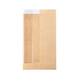 Bags, Bread, 6 x 2.5 x 10 Inch, Paper, Kraft, with Window, Medium,1 - 100 COUNT