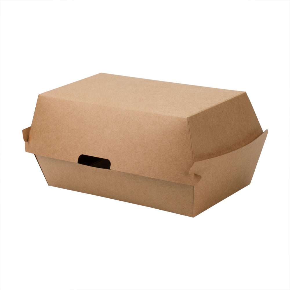 Containers, Hot Dog & Sandwich, 6.75 x 3.5 x 3.5 Inch, Paper, Kraft, Rectangular, Clamshell,1 - 100 COUNT