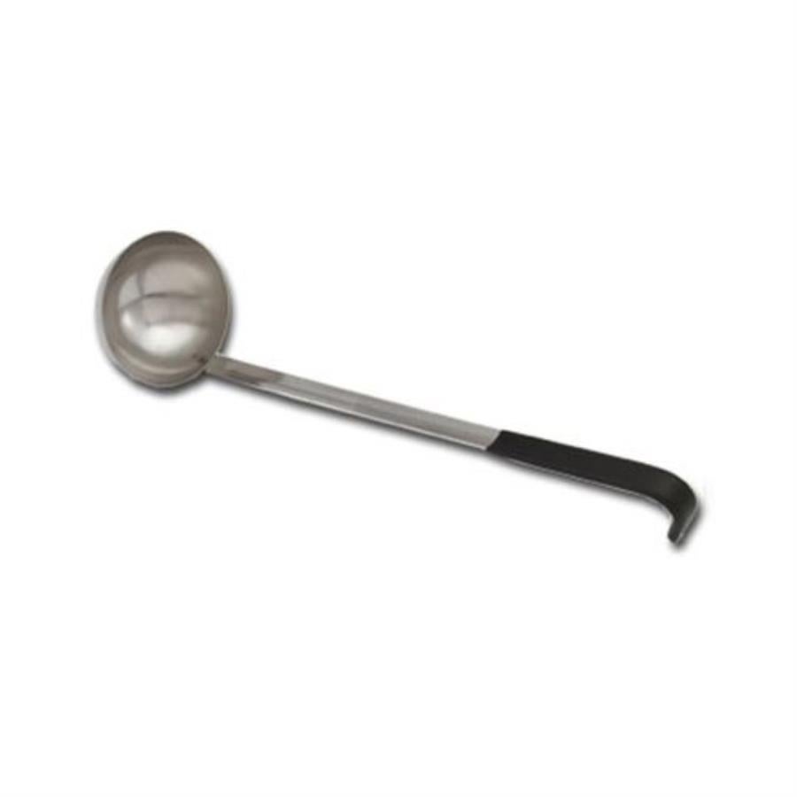 Ladles, 6 Ounce, Stainless Steel, Black Handle,1 - 1 EACH