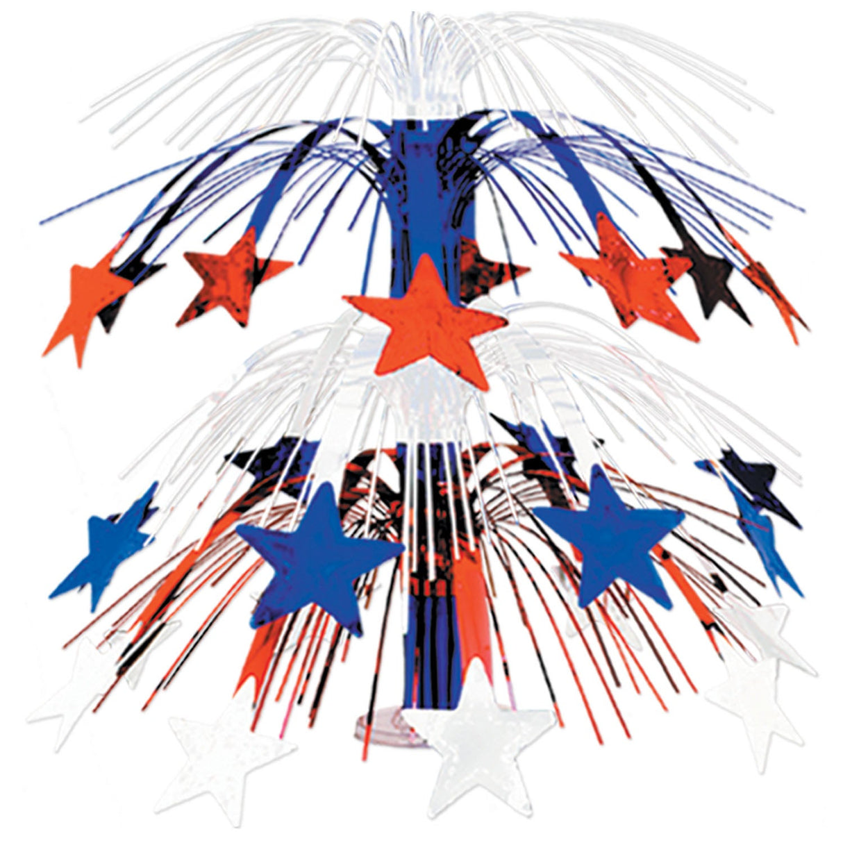 Decorations, Star Cascade, Red/White/Blue,1 - 6 COUNT