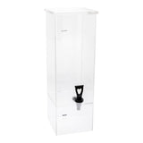 Dispenser, Beverage, 2 Gallon, Square, Clear Acrylic, 8 x 8 x 22.75 Inch,1 - 1 EACH