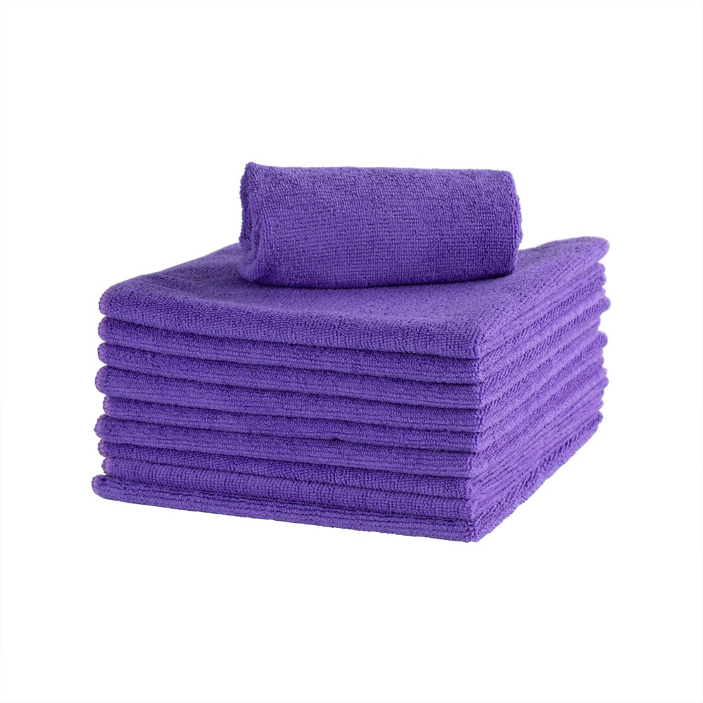 Cloths, Microfiber, Purple, 16 x 16 Inch,1 - 100 COUNT