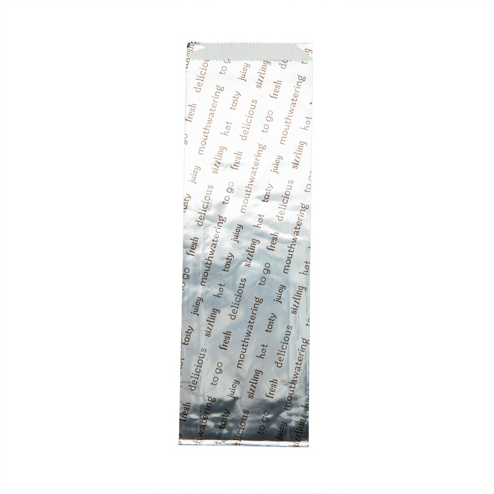 Bags, Hot Dog, 3.75 x 1.25 x 12 Inch, Foil/Paper, Printed, Large,1 - 100 COUNT